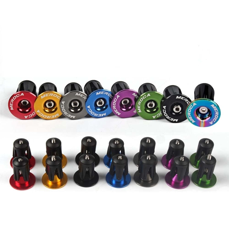 1pair MEROCA Mountain Bike Expansion Lock Bar Plug Road Bike Bicycle Bar Plug End Cover, Color: Electroplating Colorful - Others by MEROCA | Online Shopping UK | buy2fix