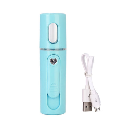 Facial Steamer Nano Steamer Handy  Face Moisture Sprayer Rechargeable Mini USB Charging Automatic Alcohol Sprayer(Light blue) - Beauty Instrument by buy2fix | Online Shopping UK | buy2fix