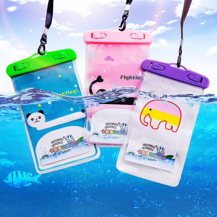 10 PCS Large Outdoor Photo Transparent Waterproof Cartoon Mobile Phone Bag, Style:Little White Cat - Waterproof Bag by buy2fix | Online Shopping UK | buy2fix