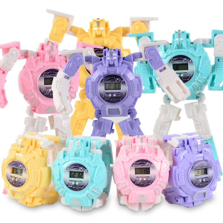 3 PCS Children Electronic Watch Cartoon Deformation Robot Toy Watch(Pink) - Electronic Pets by buy2fix | Online Shopping UK | buy2fix