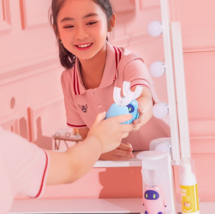 Lanbeibei Children U-Shaped Automatic Electric Toothbrush 2-6 Years Old Home Version (Pink) - Toothbrushes by buy2fix | Online Shopping UK | buy2fix