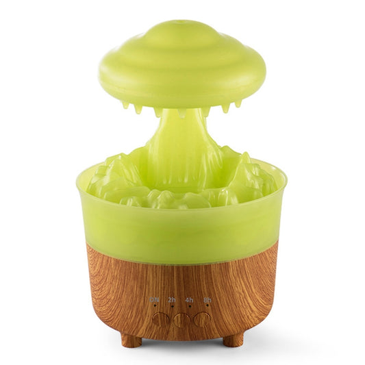 V50 Desktop Colorful Night Light Humidifier Wood Grain Water Drop Aroma Diffuser, Spec: US Plug(Green) - Air Purifiers & Accessories by buy2fix | Online Shopping UK | buy2fix