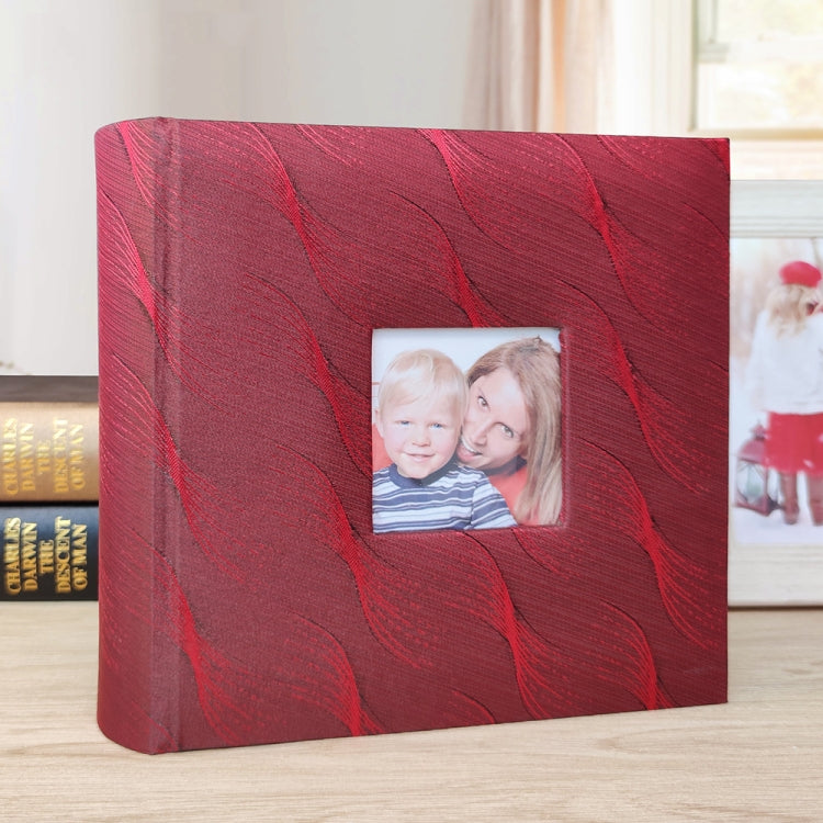 4R 6 Inch 200 Sheets Cloth Photo Album Baby Growth Memorial Album Interstitial Album(Red Wine) - Photo Albums & Photo Frames by buy2fix | Online Shopping UK | buy2fix