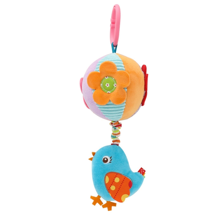 Stroller Drawstring Cloth Ball Toy Baby Soothing Hand Grab Ball Plush Bed Bell Lathe Pendant(Blue Bird) - Baby Toys by buy2fix | Online Shopping UK | buy2fix