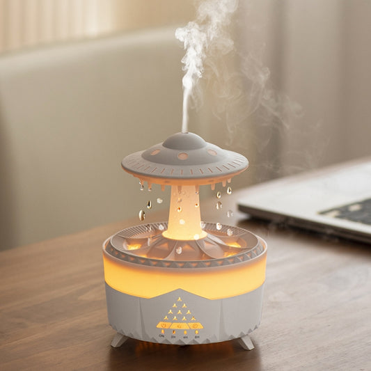 UFO Water Drop Aromatherapy Humidifier Desktop Remote Control Diffuser, Plug: EU Plug(White) - Air Purifiers & Accessories by buy2fix | Online Shopping UK | buy2fix