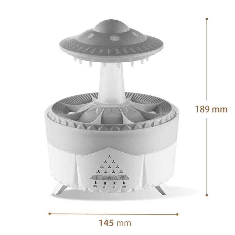 UFO Water Drop Aromatherapy Humidifier Desktop Remote Control Diffuser, Plug: AU Plug(Wood Grain) - Air Purifiers & Accessories by buy2fix | Online Shopping UK | buy2fix