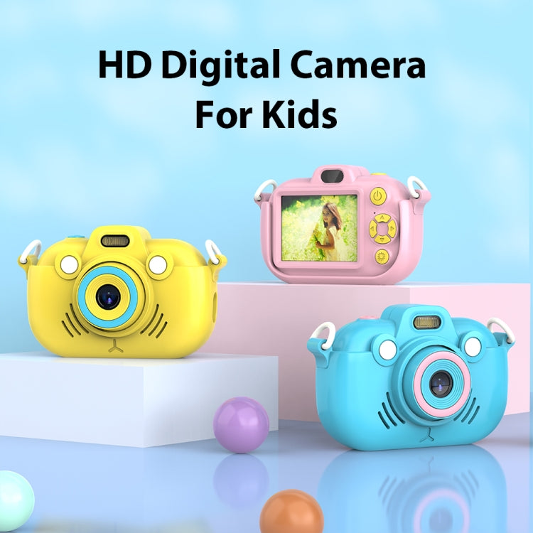 DC502 2.4-Inch 16X Zoom 2.7K Video Recording Children Digital Camera, Color: Yellow No Card(AU Plug) - Children Cameras by buy2fix | Online Shopping UK | buy2fix