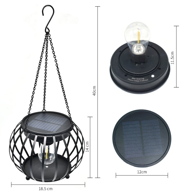 Solar Pumpkin Lantern Outdoor Hanging Garden Courtyard Villa Decoration LED Light - Solar Lights by buy2fix | Online Shopping UK | buy2fix