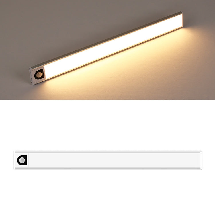 Intelligent Automatic Human Body Induction Wireless LED Lamp 60cm(Silver + Warm Light) - Sensor LED Lights by buy2fix | Online Shopping UK | buy2fix