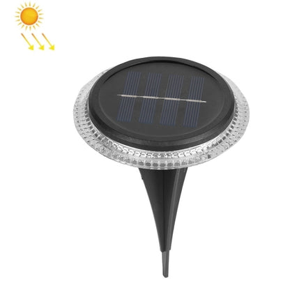 8 LED Solar Outdoor Waterproof Transparent Buried Light(Round-White Light) - Buried Lights by buy2fix | Online Shopping UK | buy2fix