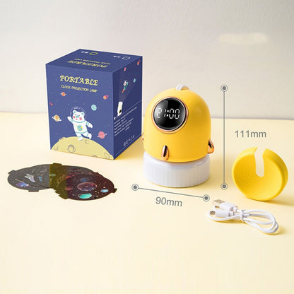 TW-L47 Small Rocket Portable Clock LED Projection Lamp(Yellow) - Novelty Clock by buy2fix | Online Shopping UK | buy2fix