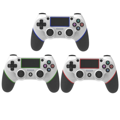 Wireless Bluetooth Rubberized Gamepad For PS4(White Green) - Gamepads by buy2fix | Online Shopping UK | buy2fix