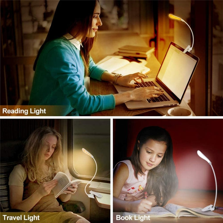 8027D-2 7 Beads LED Eye Protection Reading Folding Book Clip Light(Black) - Desk Lamps by buy2fix | Online Shopping UK | buy2fix