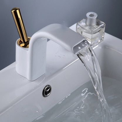 Bathroom All Copper Basin Hot And Cold Water Faucet, Specification: White Silver - Faucets & Accessories by buy2fix | Online Shopping UK | buy2fix
