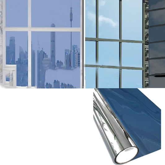Sunscreen Shading Film One-way Perspective Anti-peeping Glass Sticker, Specification: 60x100cm(Light Blue Single Permeable) - Door & Window Films by buy2fix | Online Shopping UK | buy2fix