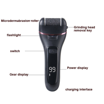 Electric Foot Grinder Digital Display Rechargeable Pedicure Peeling, Color: Black - Grinding Tools & Accessories by buy2fix | Online Shopping UK | buy2fix