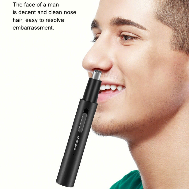 SPORTSMAN Metal Aluminum Tube Body Rechargeable Nose Hair Device, Style: Eyebrow 2 In 1(Sea Blue) - Electric Shavers by buy2fix | Online Shopping UK | buy2fix