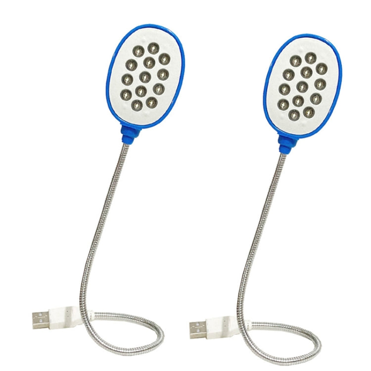 2PCS 13LED Metal Hose Snake USB Light Eye Protection Notebook Keyboard Light(Blue) - Desk Lamps by buy2fix | Online Shopping UK | buy2fix