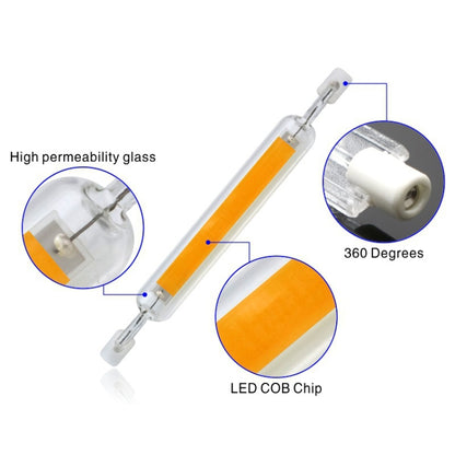 78MM 10W R7S LED COB Dimmer Glass Lamp Double-end Horizontal Plug-in Light(110V Cold White Light) - LED Blubs & Tubes by buy2fix | Online Shopping UK | buy2fix