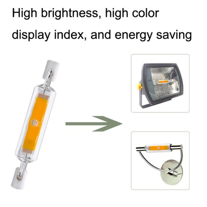 78MM 10W R7S LED COB Dimmer Glass Lamp Double-end Horizontal Plug-in Light(110V Natural White Light) - LED Blubs & Tubes by buy2fix | Online Shopping UK | buy2fix