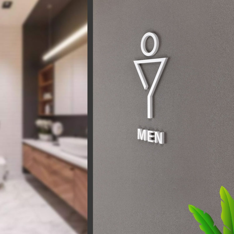 19 x 14cm Personalized Restroom Sign WC Sign Toilet Sign,Style: Black Single Women - Ornaments by buy2fix | Online Shopping UK | buy2fix