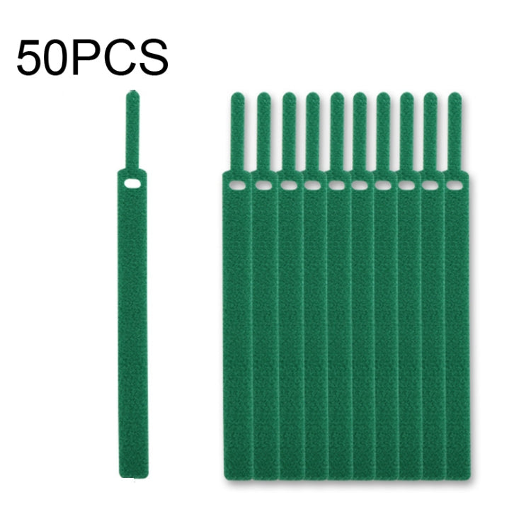 50 PCS Needle Shape Self-adhesive Data Cable Organizer Colorful Bundles 15 x 200mm(Green) - Cable Organizer by buy2fix | Online Shopping UK | buy2fix