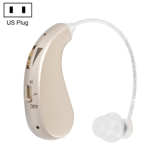 Portable Rechargeable Invisible Hearing Aid US Plug(Gold) - Hearing Aids by buy2fix | Online Shopping UK | buy2fix