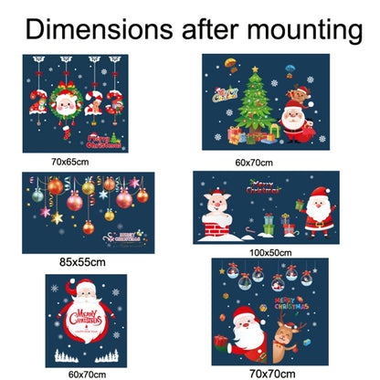 Santa Claus Hanging Stickers Shop Window Glass Door Living Room Wall Stickers(6307) - Christmas Stickers by buy2fix | Online Shopping UK | buy2fix