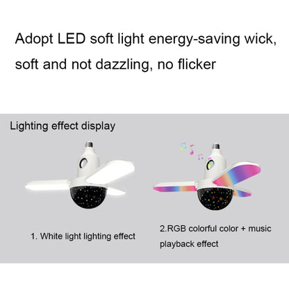 ZSCPH-001 40W Multifunctional Bluetooth RGB Colorful Three-Leaf Music Atmosphere Light, Size: S (Magic Ball) - Smart Light Bulbs by buy2fix | Online Shopping UK | buy2fix