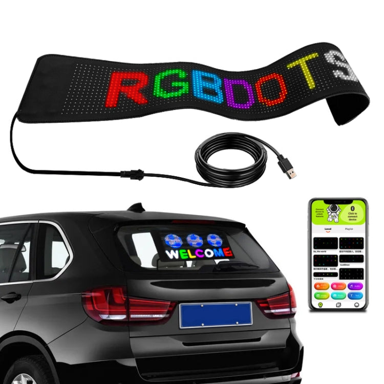 S1664RGB 390x107mm Car LED Flexible Display Cell Phone APP Control Bluetooth Connection - Car Monitor by buy2fix | Online Shopping UK | buy2fix