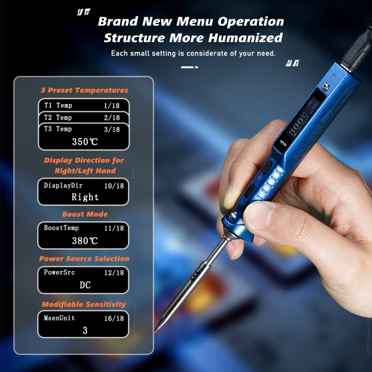 MINIWARE TS101 PD DC Soldering Iron 90W Portable Soldering Pen(With B2 Soldering Iron Head) - Electric Soldering Iron by MINIWARE | Online Shopping UK | buy2fix