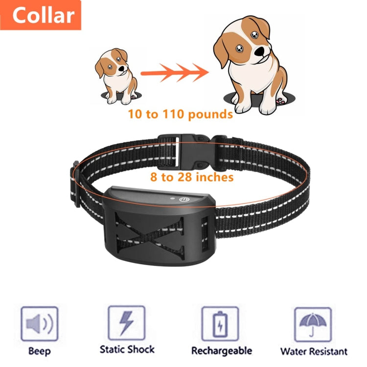 2-In-1 500m Electric Dog Fence & Remote Training Collar Adjustable Vibration & Shock For 1 Dog(Black) - Training Aids by buy2fix | Online Shopping UK | buy2fix