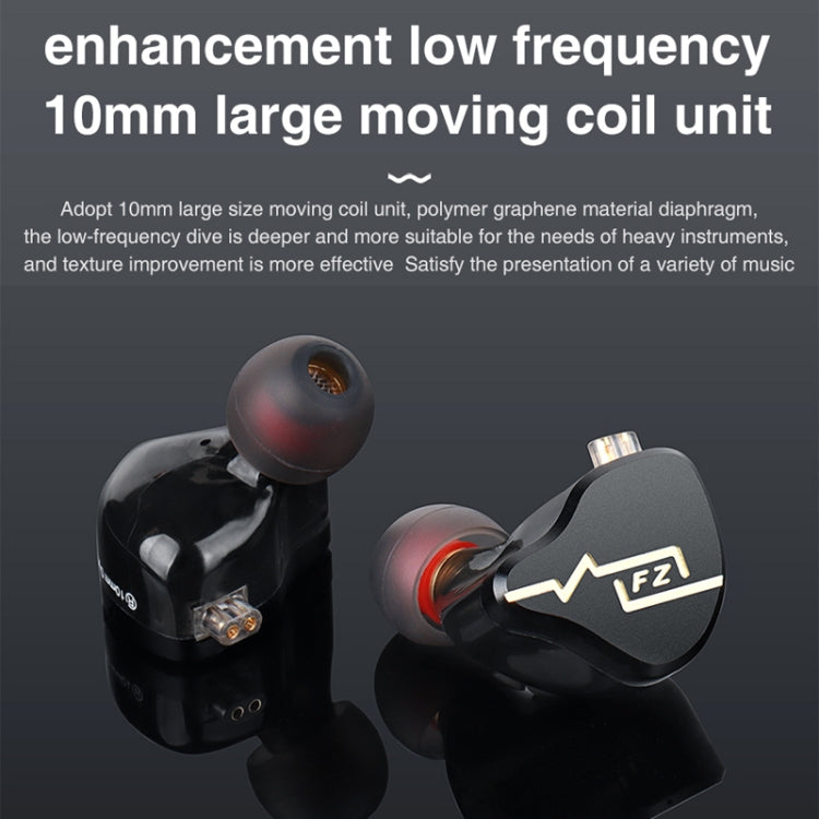 FZ In Ear HIFI Sound Quality Live Monitoring Earphone, Color: Black - In Ear Wired Earphone by FZ | Online Shopping UK | buy2fix