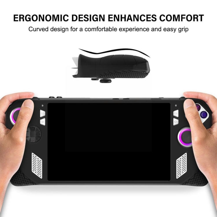 For ASUS ROG Ally Handheld Game Console Silicone Drop-proof Protective Case All-inclusive Case(Black) - Accessories by buy2fix | Online Shopping UK | buy2fix