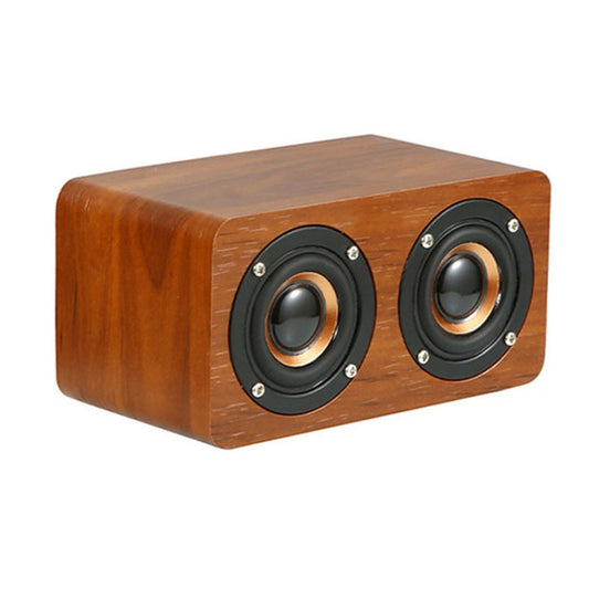 Wooden Retro 3D Stereo Audio Bluetooth Speaker Subwoofer Desktop Audio(Brown Wood Pattern) - Desktop Speaker by buy2fix | Online Shopping UK | buy2fix