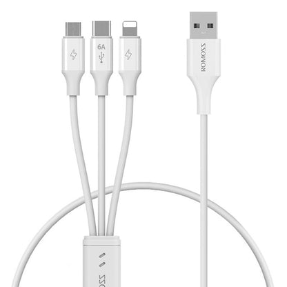 ROMOSS CB251N 66W 8 Pin + USB-C/Type-C + Micro USB 3 In 1 Charging Data Cable (1.8m ) - Multifunction Cable by ROMOSS | Online Shopping UK | buy2fix