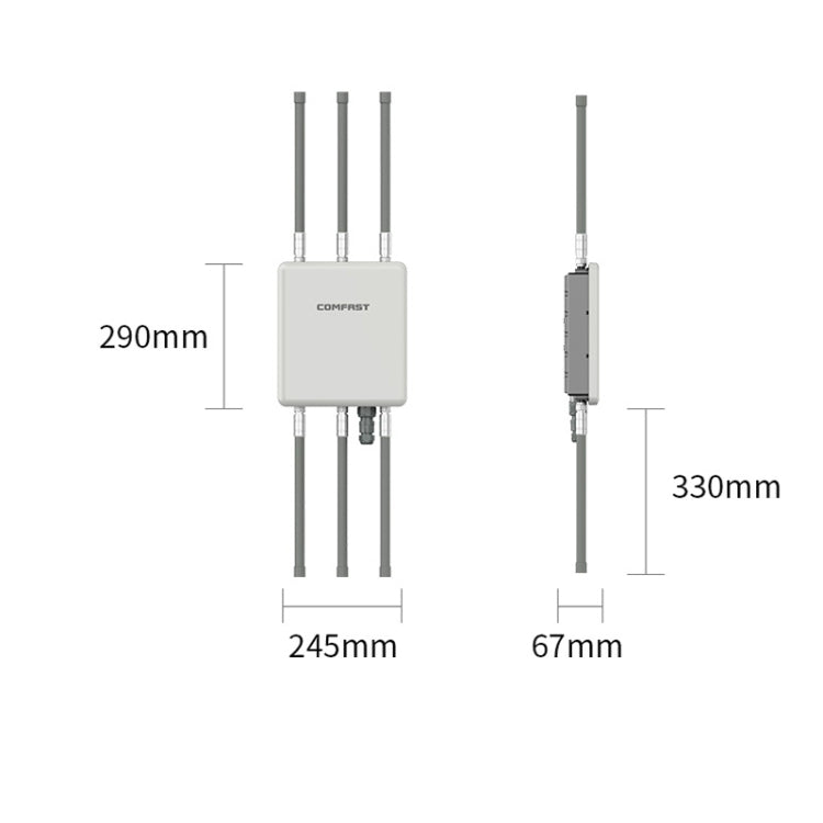 COMFAST CF-WA860 750Mbps 2.4G & 5G Wireless AP With 6dbi Fiberglass Antenna(US Plug) - Broadband Amplifiers by COMFAST | Online Shopping UK | buy2fix