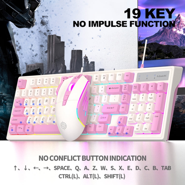 K-Snake Wired E-Sports Keyboard Mouse Mechanical Feel 98 Key Desktop Computer Notebook Keyboard, Style: Single Keyboard (Blue) - Wired Keyboard by K-Snake | Online Shopping UK | buy2fix