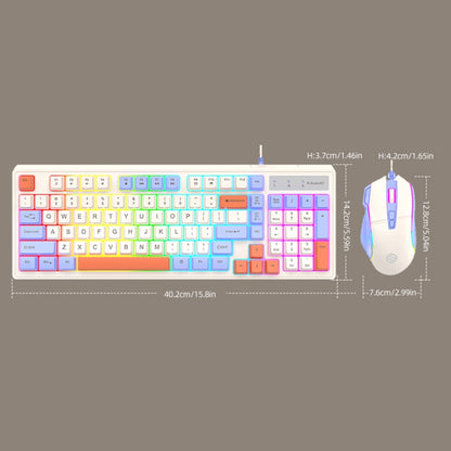K-Snake Wired E-Sports Keyboard Mouse Mechanical Feel 98 Key Desktop Computer Notebook Keyboard, Style: Single Keyboard (Blue) - Wired Keyboard by K-Snake | Online Shopping UK | buy2fix