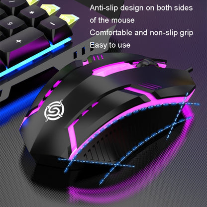 K-Snake Mechanical Feel Keyboard Mouse Kit USB Wired 104 Keycaps Computer Keyboard, Style: Keyboard+Mouse (Black) - Wired Keyboard by K-Snake | Online Shopping UK | buy2fix