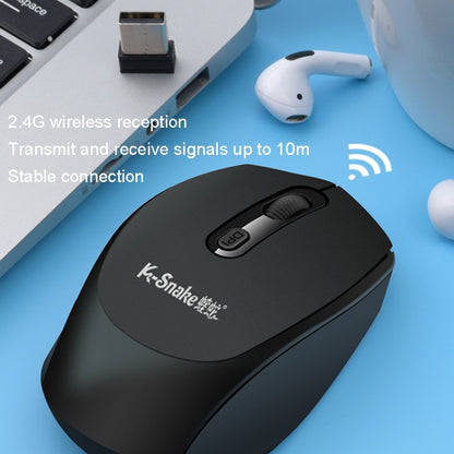 K-Snake W500 Wireless 2.4g Portable Mouse Computer Laptop Office Household Mouse(Black) - Wireless Mice by K-Snake | Online Shopping UK | buy2fix