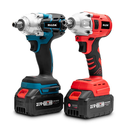 HILDA Motorized Wrenches Lithium Repair Parts With 22mm Socket, EU Plug, Model: Blue With 2 Battery+1 Charger(3000mAh) - Screws by HILDA | Online Shopping UK | buy2fix