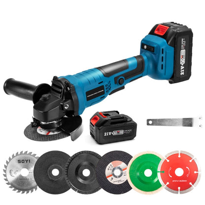 HILDA 21V Brushless Angle Grinder Lithium Cutting Machine, Model: 2 Battery +1 Charger EU Plug - Abrasive Tools & Accessories by HILDA | Online Shopping UK | buy2fix