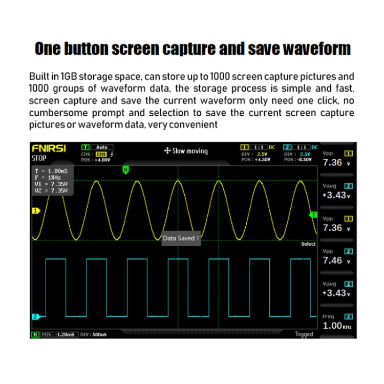 FNIRSI 2 In 1 Dual-Channel 100M Bandwidth Digital Oscilloscope 1GS Sampling Signal Generator, EU Plug 1014D +P4100 Probe - Digital Multimeter by FNIRSI | Online Shopping UK | buy2fix