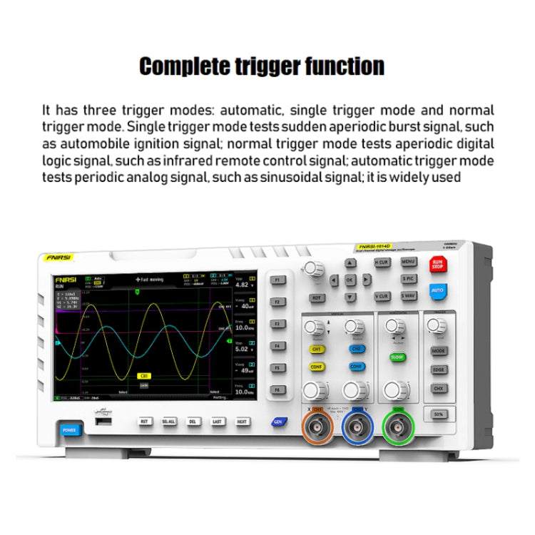 FNIRSI 2 In 1 Dual-Channel 100M Bandwidth Digital Oscilloscope 1GS Sampling Signal Generator, EU Plug 1014D +P4100 Probe - Digital Multimeter by FNIRSI | Online Shopping UK | buy2fix