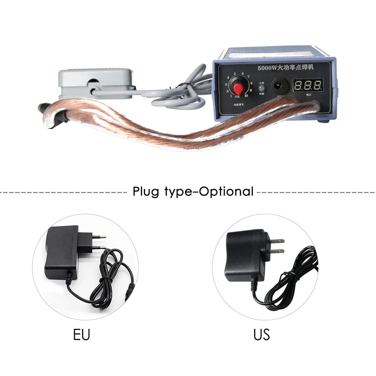 Portable 18650 Battery Spot Welder 5000W High Power Handheld Spot Welding Machine, Style: Automatic Version EU Plug - Others by buy2fix | Online Shopping UK | buy2fix