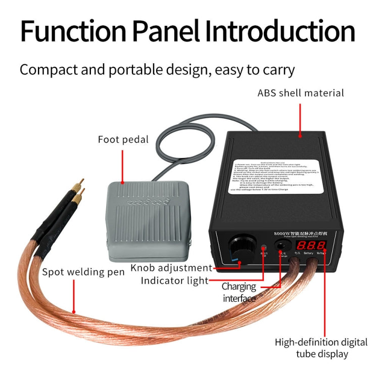 8000W High Power 18650 Battery Handheld Spot Welding Machine, Style: Automatic Version US Plug - Others by buy2fix | Online Shopping UK | buy2fix