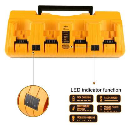 DCB104 Portable Fast Charger 12V-20V Electric Tool Lithium Battery Charger, For Dewalt DCB127 / DCB200 / DCB205 / DCB206, Plug: AU - Electric Saws & Accessories by buy2fix | Online Shopping UK | buy2fix