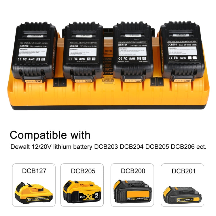 DCB104 Portable Fast Charger 12V-20V Electric Tool Lithium Battery Charger, For Dewalt DCB127 / DCB200 / DCB205 / DCB206, Plug: EU - Electric Saws & Accessories by buy2fix | Online Shopping UK | buy2fix