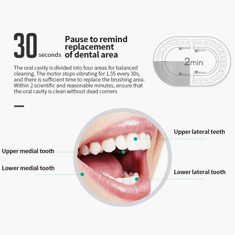 Rechargeable Ultrasonic Soft Bristle Electrical Toothbrushes Flosser 6 Gear With 4 Brushes(White) - Toothbrushes by buy2fix | Online Shopping UK | buy2fix
